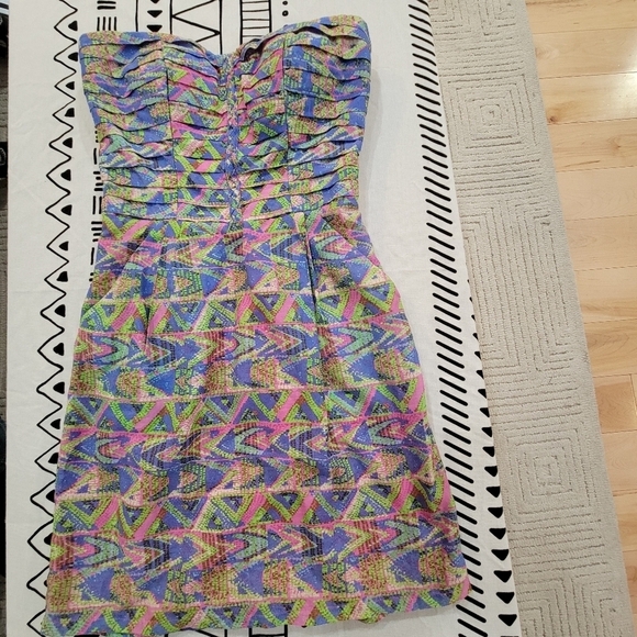 Charlie Jade strapless multi colored dress Size XS - Picture 2 of 10